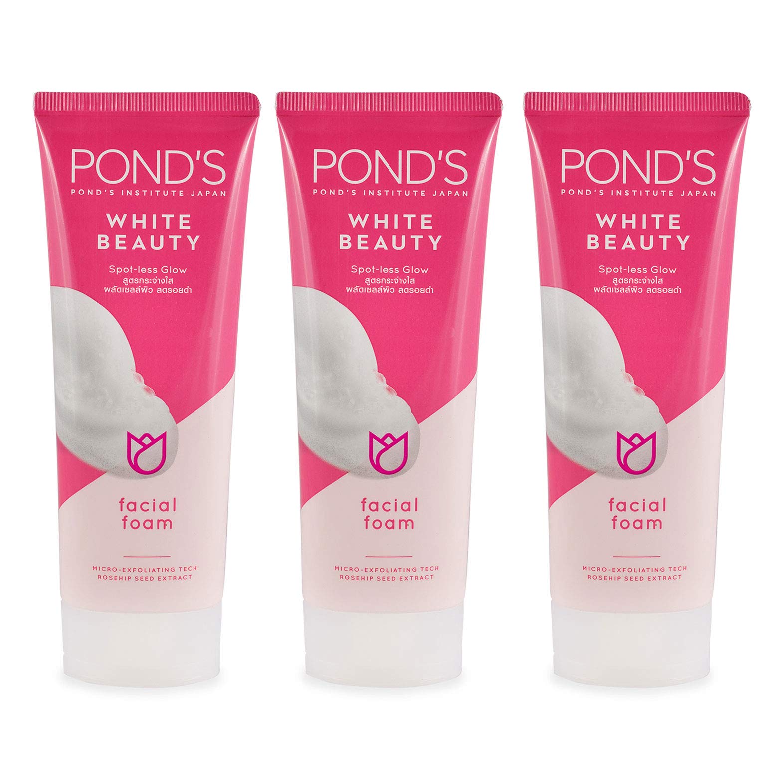 facial foam ponds white beauty spotless glow
