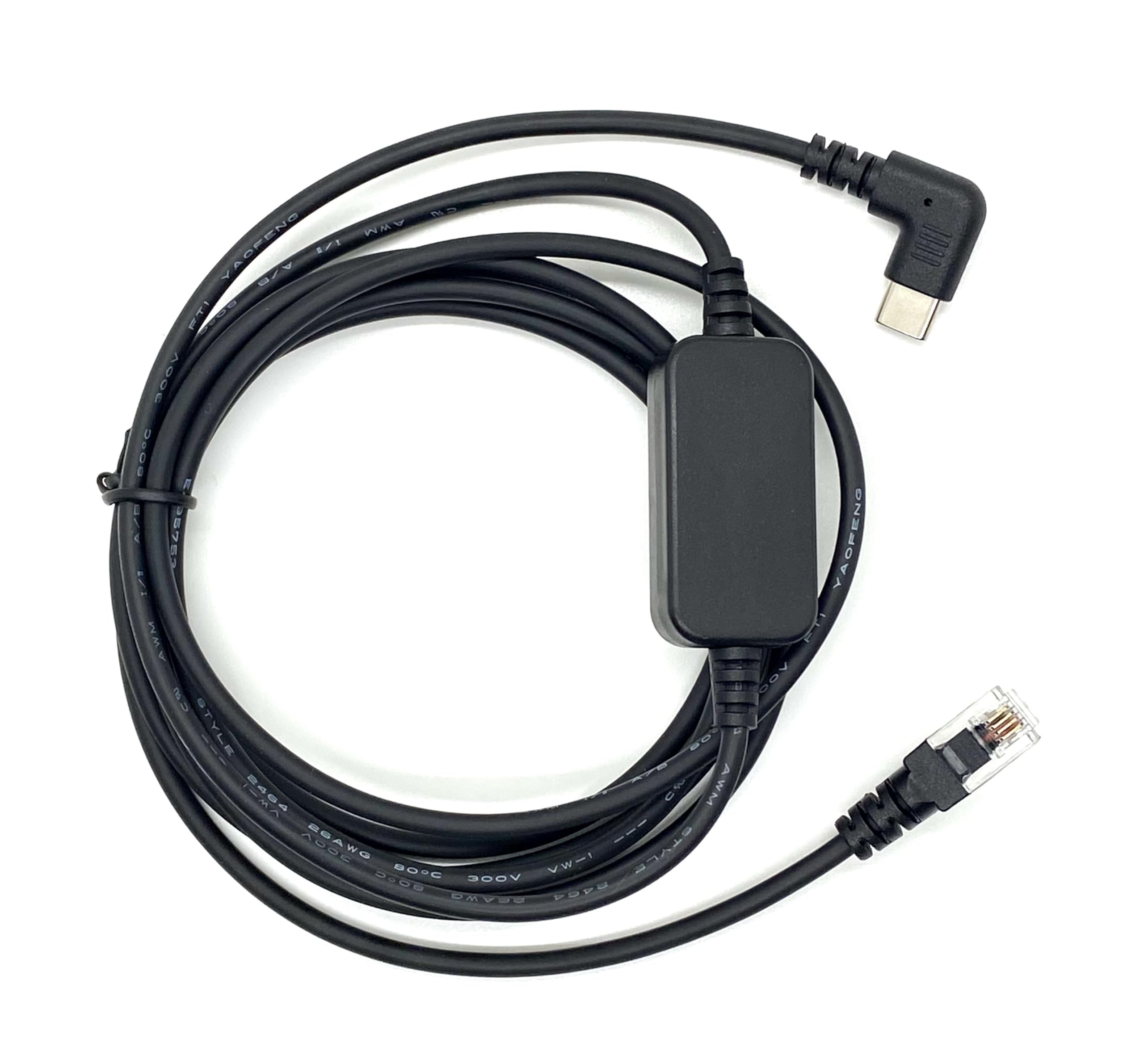 Photo 1 of Uniden USB-C to RJ11 Power Cord for Radar Detectors Including R8w, R8, R7, R4w, R4, R3, DFR9, DFR8, DFR7 & Additional Models.
