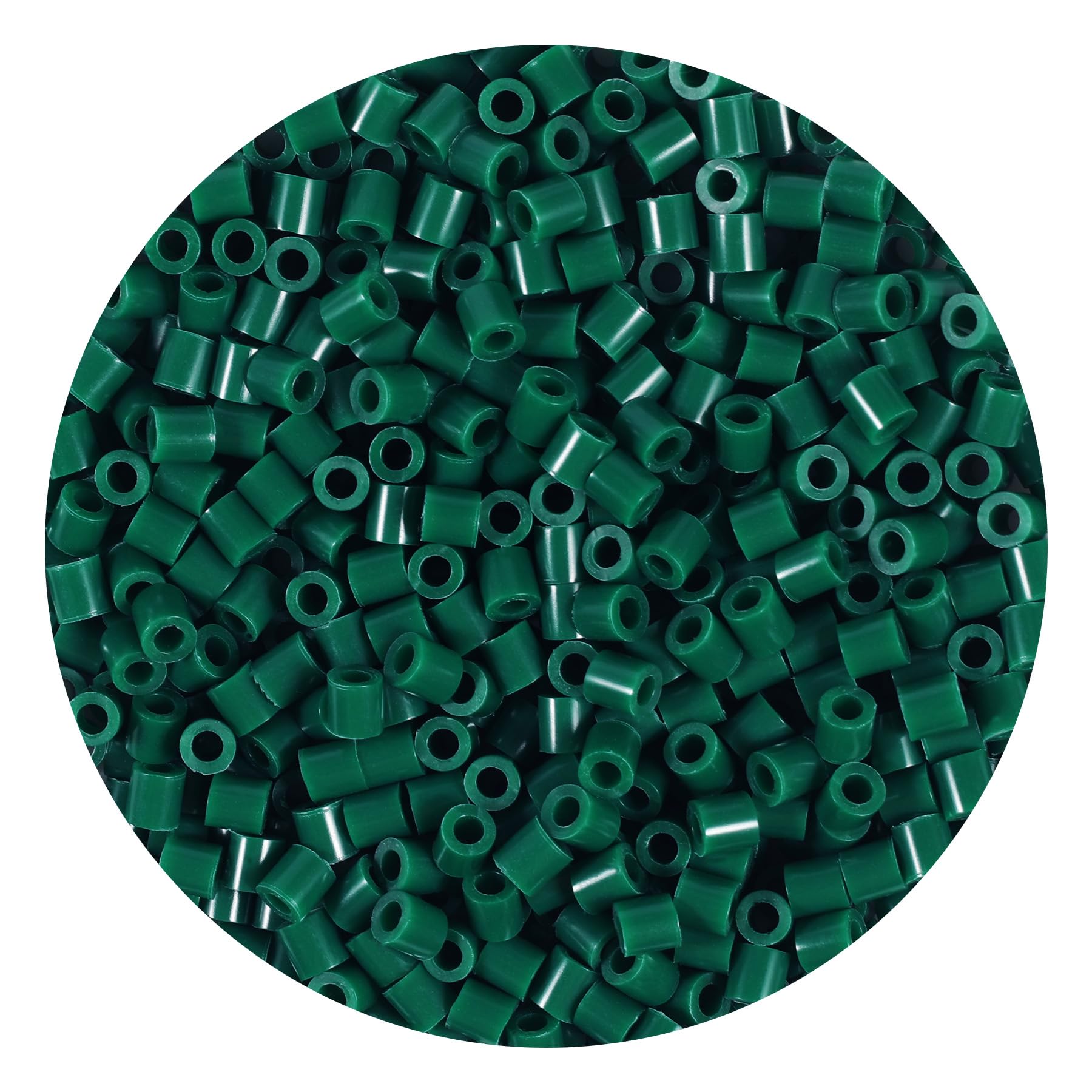 1000Pcs Loose Fuse Beads 5mm Bulk Refill Kit Fast Easy to Use Stress Relief Pixel Art Melting Beads for DIY Decor Crafts Creative Handmade Projects 3D Craft (Green 3)