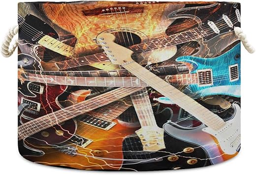 ALAZA Music Guitarra Eléctrica Cesta de almacenamiento grande con asas