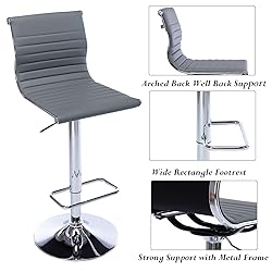 DM Furniture Swivel Bar Stools with Back Set of 4