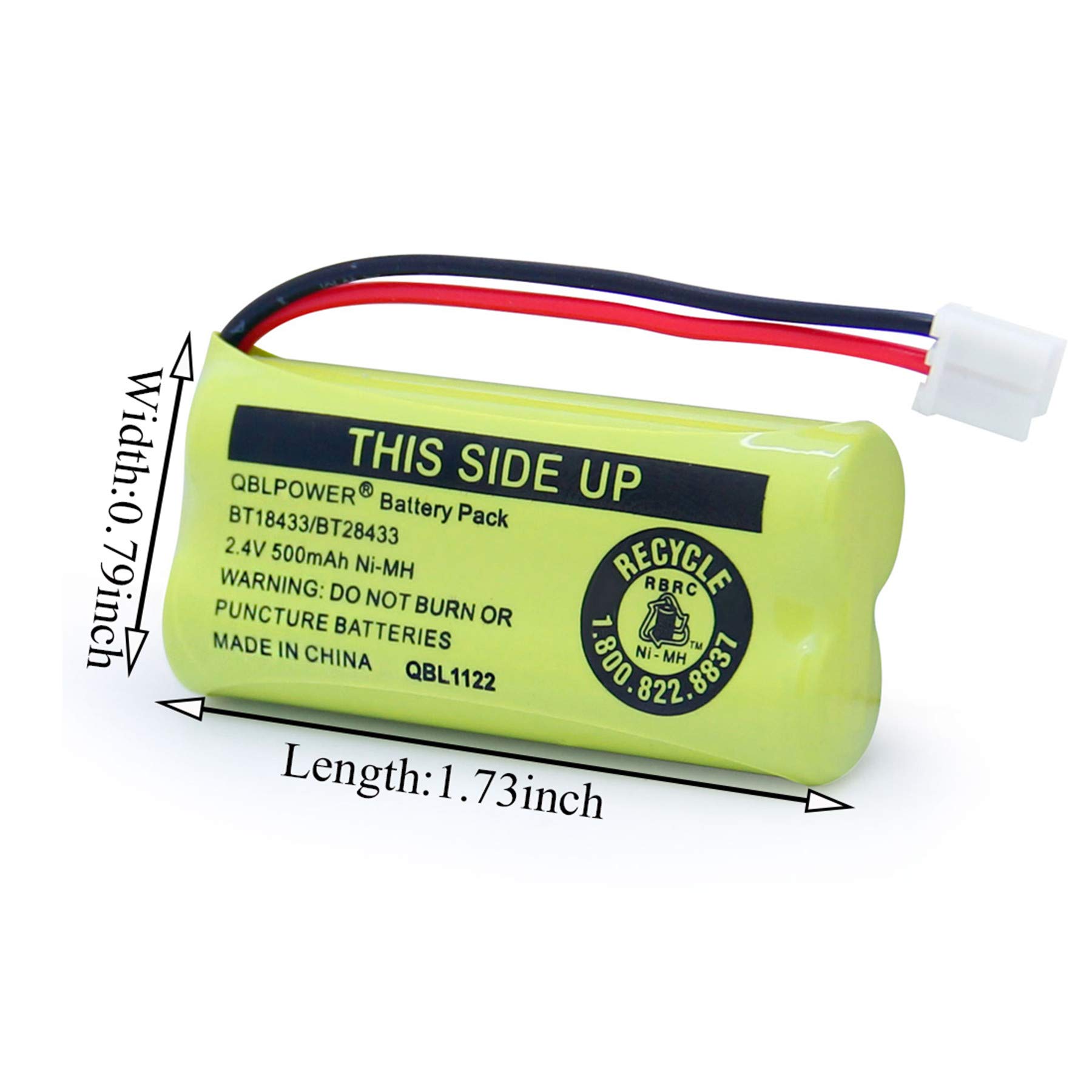 BT18433 BT28433 BT-8300 BATT-6010 Rechargeable Battery BT184342 BT284342 BT1011 BT1018 BT1022 BT1031 89-1326-00-00/89-1330-01-00/CPH-515D 2.4V(Pack of 4)