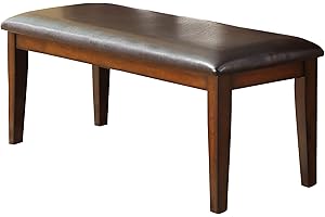 Homelegance 48" Dining Bench with Bi-Cast Vinyl Padded Seat, Cherry