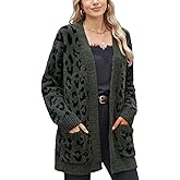 Snuggle Sac Cardigan Sweaters for Women with Pocket Trendy Casual Long Sleeve Tops Open Front Fall Winter Coats