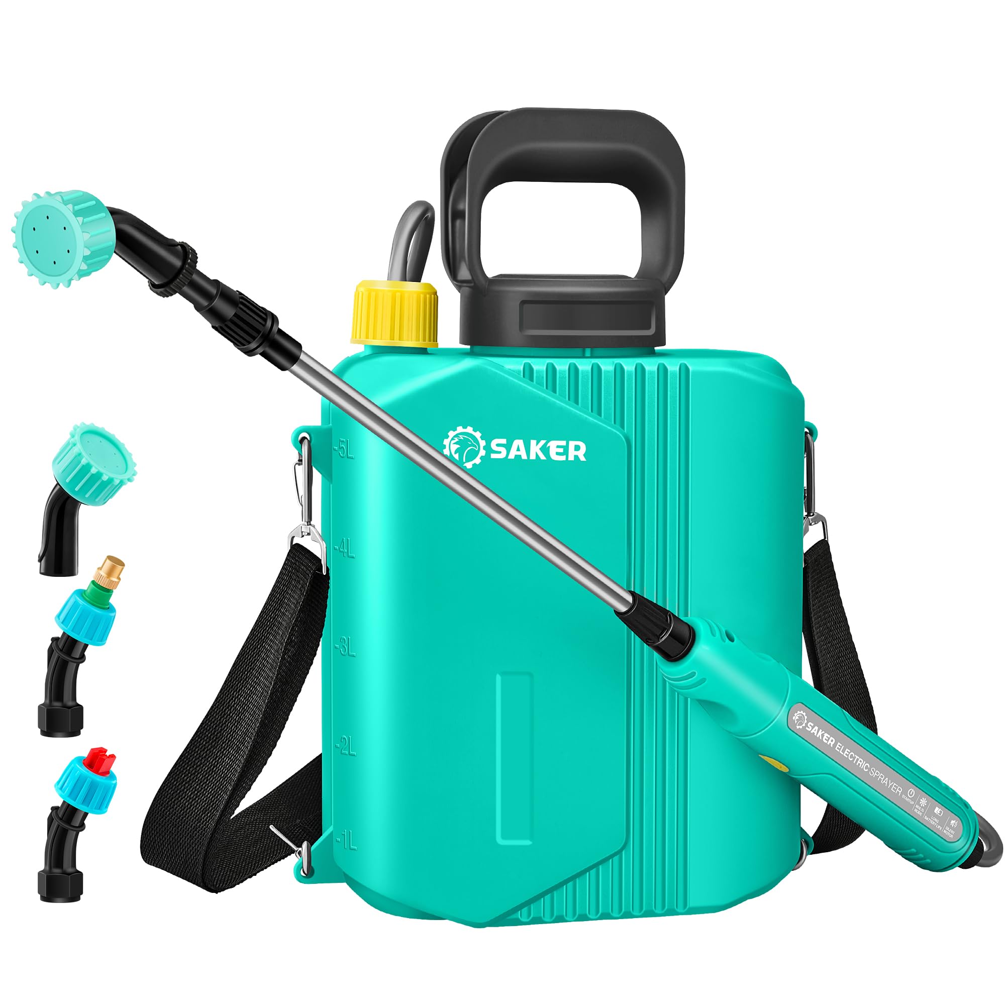 Photo 1 of Saker Electric Sprayer,Backpack Battery Powered Sprayer 2025 New Version 1.6 Gallon,Upgrade Powerful Electric Tools with 3 Mist Nozzles,Retractable Wand for Lawn,Garden,Cleaning