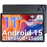 Android 15 Tablet,11 Inch Android Tablets with FHD Display,24GB RAM 256GB ROM(Expandable to 2TB),T615 Octa-Core Processor,18W
