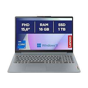 Lenovo IdeaPad Slim 3 Notebook 15,6” FHD (1920×1080), Intel Core i7-13620H, RAM 16GB, 1TB SSD, Grafica Intel Integrata, WiFi 6, Tastiera itaiana, Windows 11 Home – Arctic Grey