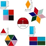 Belle Vous Mosaic Tiles 525 Pc Mixed Coloured Tiles 4 Shapes view 2