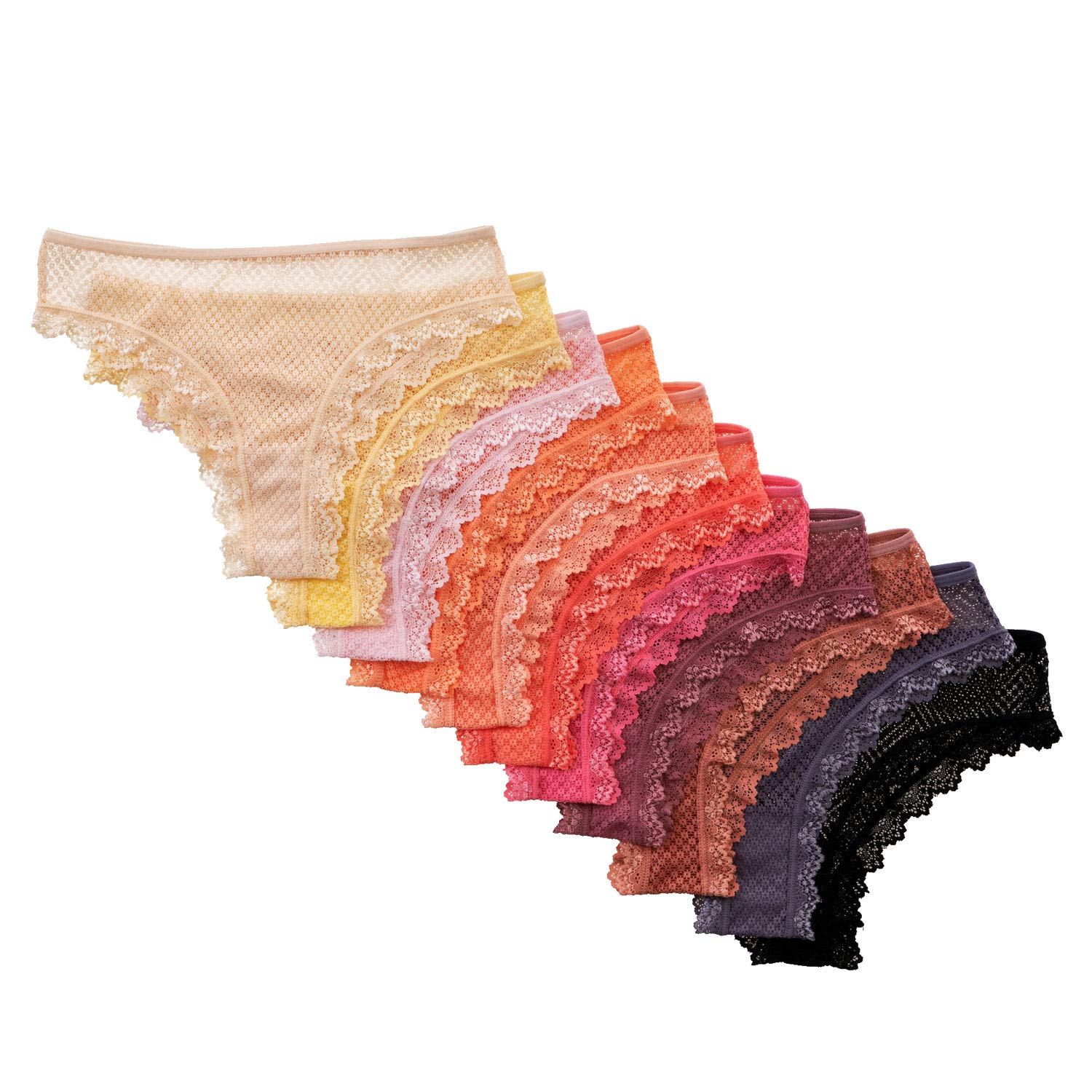 Alyce Ives Intimates12 Pack Womens Lace Thong Assorted Colors