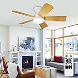 Depuley Modern Ceiling Fan with Light: 35-Inch