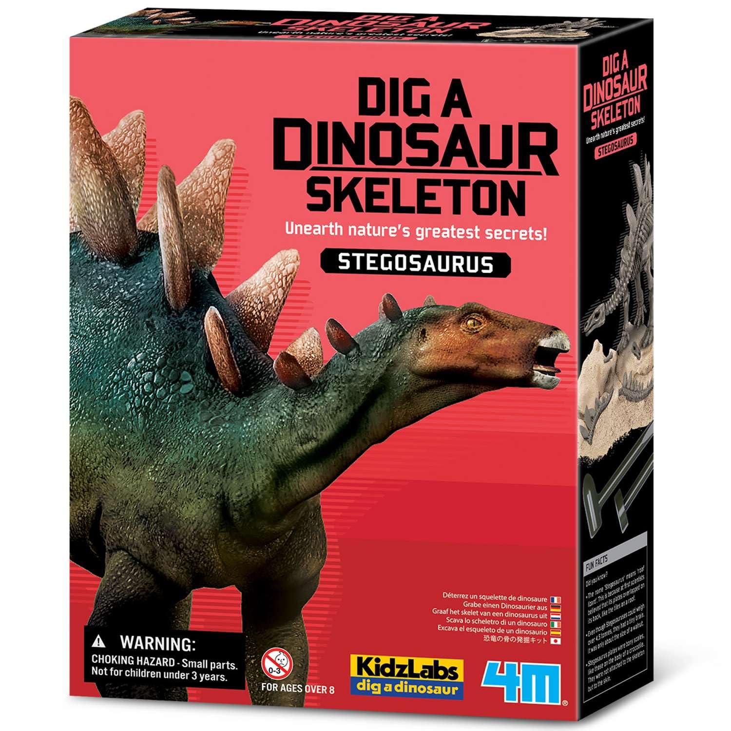 4M Kidz Labs Dig a Stegosaurus Skeleton, Rot โ image 1