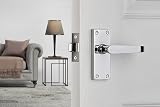 Designer Levers Victorian Straight Lever Door Handles Polished Chrome 1 Pair view 3