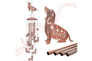 SRDJXY Dachshund Dog Wind Chimes for Outside,Dog Gifts for Women Men/Memorial Gift/Sympathy Gift/Birthday Gifts Metal windchimes Outdoors/Indoors,Garden Decor,Patio,Home,Porch,Yard Decorations