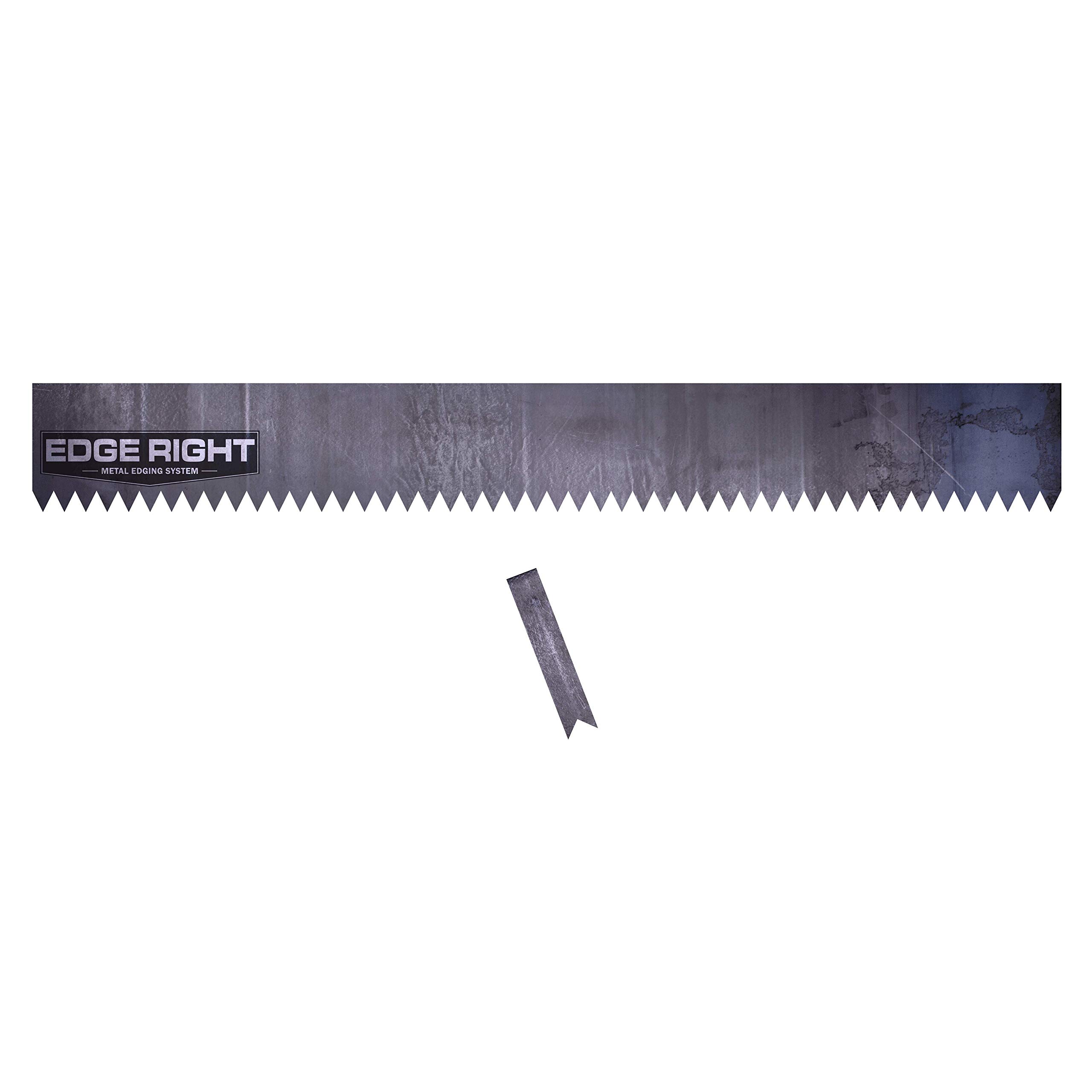 Edge Right - Hammer-in Landscape Edging - 48 inch Strips - 14-Gauge Cor-Ten Steel - 14 inch Depth (1 Pack)
