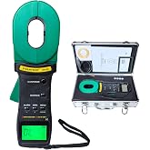 VIVANTECH VA100 Professional Digital Clamp Ground Resistance Tester &ndash; No Disconnect Earth Testing for Power Systems, Telecom, Gas Stations &amp; Industrial Use 0.01-1000&Omega;