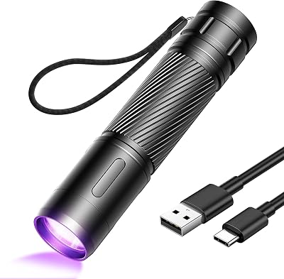 GEARLITE UV Torch 395nm Rechargeable Mini Black Light Portable