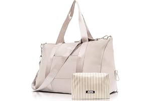 ASPIA Gym Bag for Women, 3-in-1 Duffle with Laptop & Yoga Mat Space, Travel Bag with Shoe Compartment, Luggage Sleeve & Toiletries Pouch, Lightweight Weekender Carry On, Water Resistant