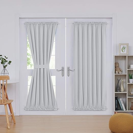 Amazon Com Deconovo Door Panel Drape Blackout Rod Pocket Curtains