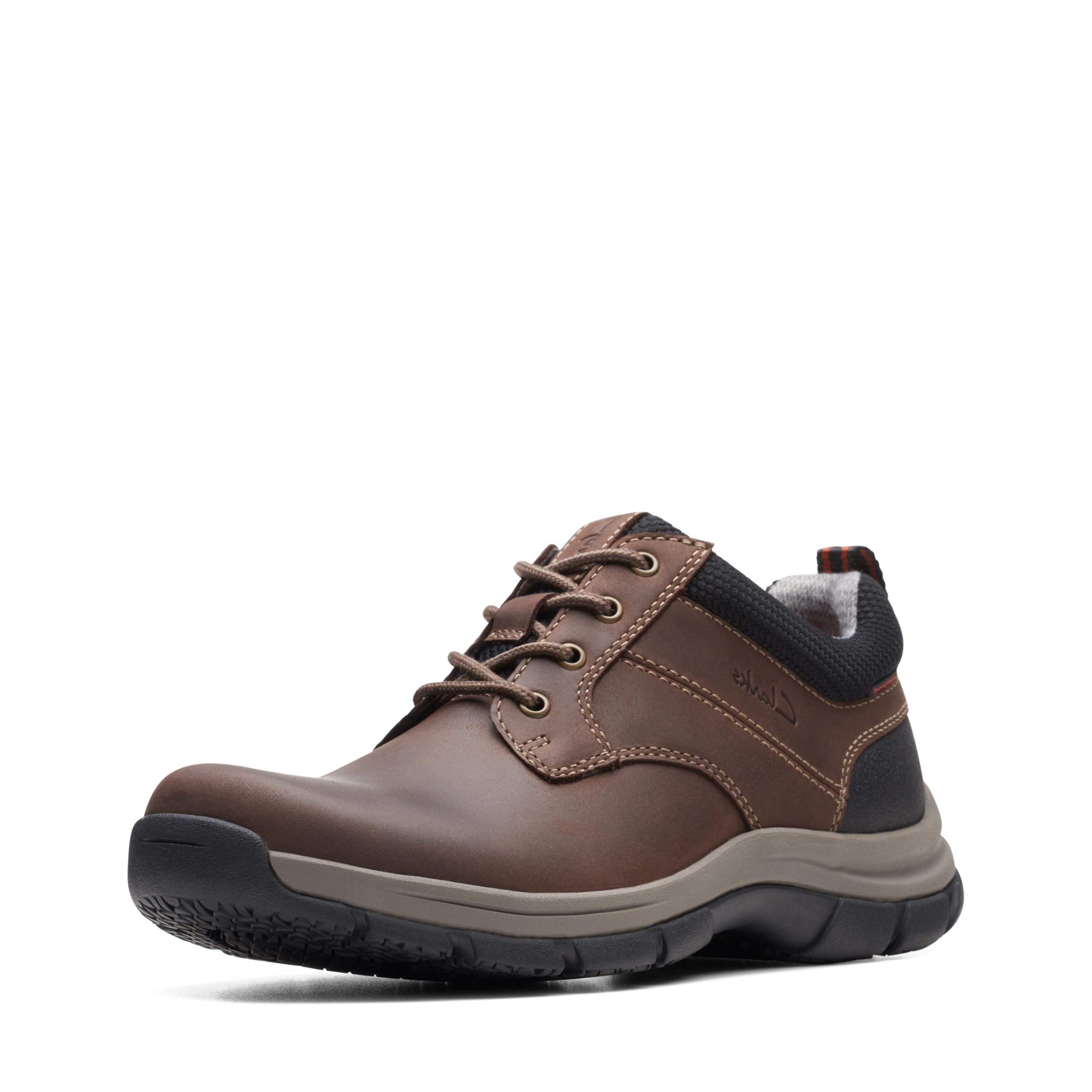 Clarks Collection Men’s Walpath Low, Brown Leather, 7 W US