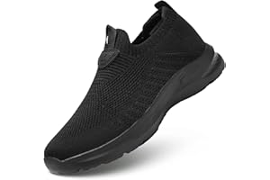 HETOHEC Mens Walking Shoes Lightweight Breathe Mesh Running Shoes Slip On Fashion Tennis Sneakers Comfort Gym Workout Zapatos de Hombre