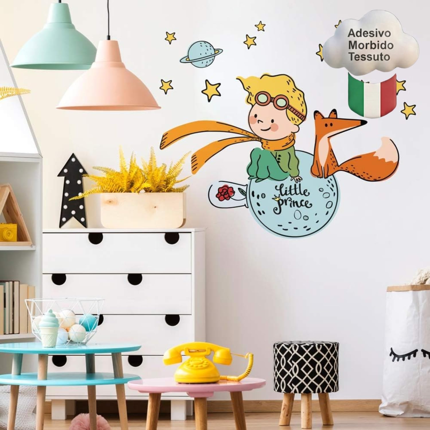 kina - R00579 Wall Stickers small prince Wall Decoration Baby Nursery Nursery Bedroom
