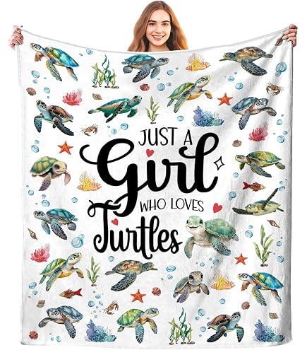 Turtle Blanket – Kuscheldecke Mit Schildkröten-Motiv, 152,4 X 127 Cm