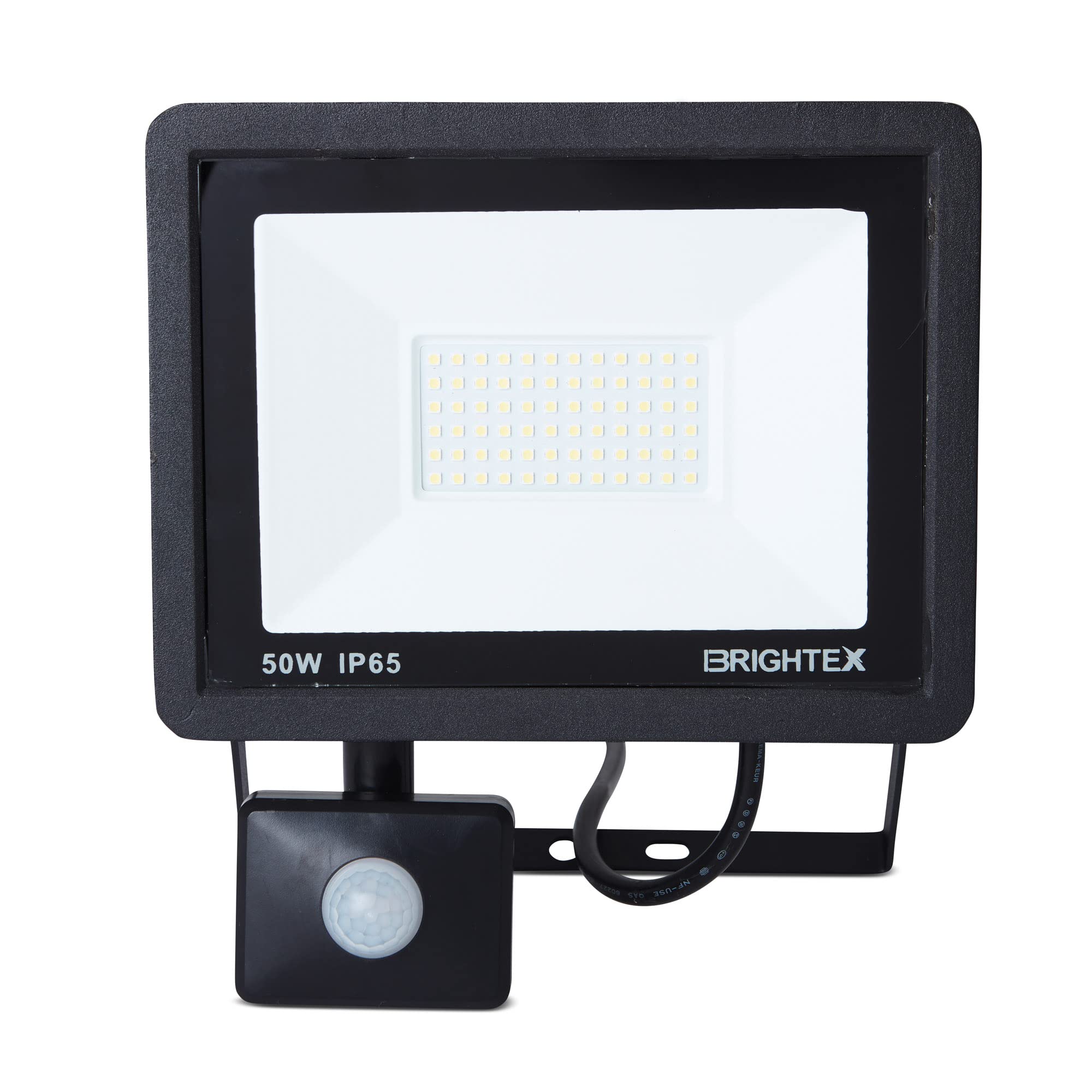 Brightex led floodlight 50w Cool White 4500 Lumen IP65 Security Motion Sensor Outdoor wall Spotlight Flood Light Water Proof for Garage Garden with pir Sensory