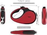 TUG Tiny 360° Retractable Dog Lead 3 m Anti-Slip Handlet Red view 3