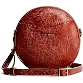 Portland Leather Goods Circle Crossbody Bag for Women – Handmade from the Finest Full-Grain Hides