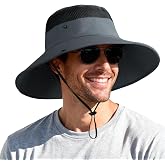 PFFY Sun Hats for Men Women Wide Brim Bucket Hat UPF 50+ Hiking Fishing Hat | UV Protection Hats, Waterproof, Breathable Outdoor Essentials, Ideal for Camping, Gardening, Hiking, Beach, Working, Travel