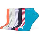 HUE Women's Cotton No Show Liner 7 Pair Pack, Moods Pack, One Size