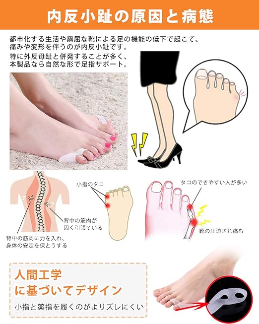 Amazon Co Jp Rirgi 足指サポーター 足指セパレーター 外反母趾 内反小趾 矯正パッド 6個入り 足指保護 シリコン製 水洗い可能 血行促進 痛み緩和 足指を広げる 男女兼用 足矯正グッズ ビューティー