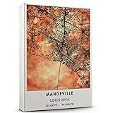 Mandeville Map Poster, Louisiana Map Art