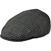 FEINION Men's Wool Tweed Newsboy Ivy Cap Gatsby Golf Flat Hat