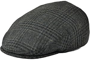 FEINION Men's Wool Tweed Newsboy Ivy Cap Gatsby Golf Flat Hat