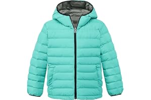 wantdo Girl's Lightweight Winter Coat Padded Puffer Jacket Waterproof Bubble Coat Hooded
