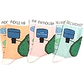 Mixin Itup Pickleball Socks Collection, Non-Matching Pairs, 3-Pack Adult Sizes, Novelty Court Designs