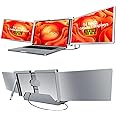 MNN 14" Triple Portable Monitor, FHD 1080P IPS Laptop Monitor Extender Full Function Type-C/HDMI Ports, Foldable Dual Screen Extender for 13.3’’-17.3" Compatible with Windows, Mac