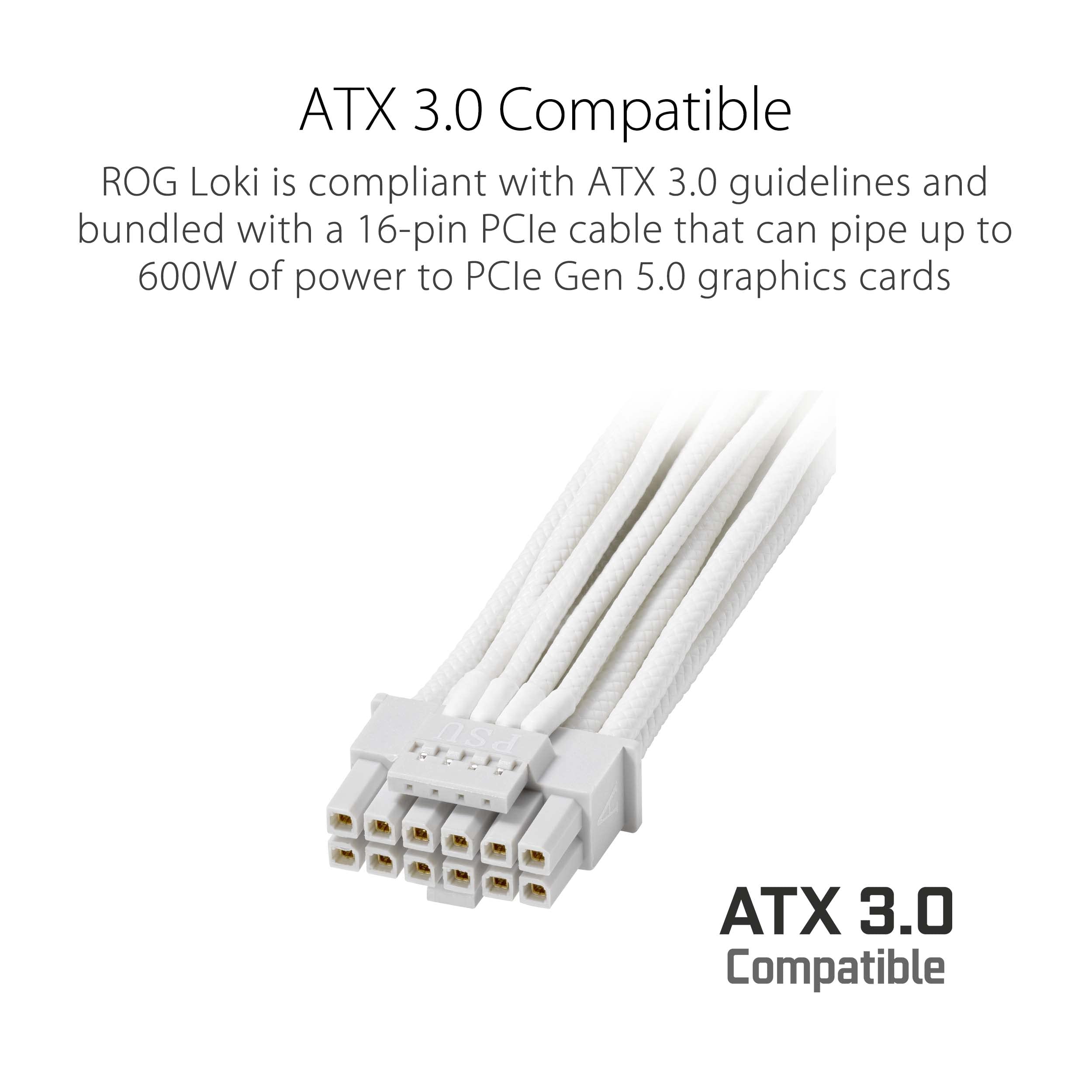 Asus Rog Loki Sfx-L 850W Platinum Power Supply (Fully Modular Power Supply, 80+ Platinum, Lambda A Certified, 120 Mm Pwm Argb Fan, Aura Sync Rgb Lighting, Atx 3.0 Compatible, Pcie 5.0 Ready, White) - View 6