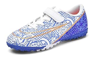 tevzolpa Soccer Cleats for Kids Turf Soccer Shoes Indoor Boys Girls Football Shoes Youth TF AG Artificial Ground Trainning Athletic Sneakers Outdoor