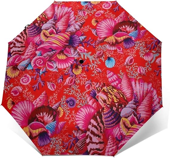 Amazon ビーチコンクスターフィッシュレッド 折り畳み傘軽量自動開閉旅行日傘おしゃれupf50 超耐風撥水晴雨兼用 折りたたみ傘 通販