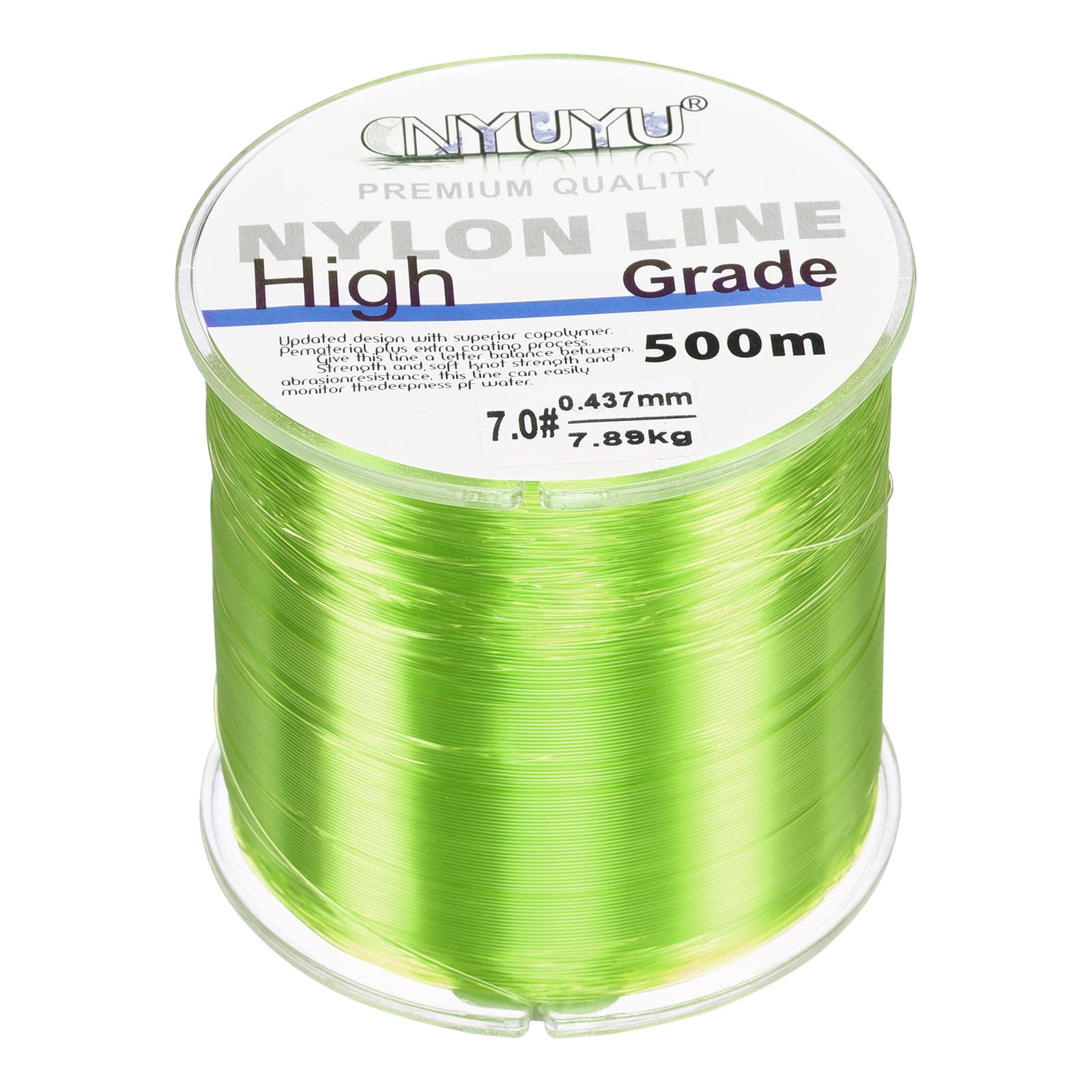 PATIKIL 547Yard/1640FT Nylon Fishing Line, 17Lb Monofilament String Wire Fluorocarbon Coated for DIY Craft Hanging Decoration, Light Yellow