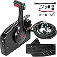 Mophorn Boat Throttle Control for Mercury Side Mounted Outboard Remote Control Single Lever Binnacle with Key Switch and Lanyard