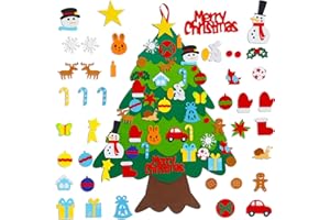 Artmag DIY Felt Christmas Tree for Kids, 3.3ft Christmas Decorations for Toddlers with 40pcs Glitter Ornaments, Felt Xmas Tre