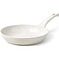 8 Inch Non Stick Frying Pan - White Ceramic Non Stick Skillet Frying Pans, Safe&No Toxic Egg Omelette Frying Pan, Small Nonstick Cookware Cooking Pan, Induction Compatible, PFOA&PFAS Free