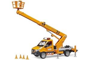 Bruder 02679 MB Sprinter Service Truck/Crane, Man Basket w L/S Module