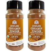 52USA Organic Ceylon Cinnamon Powder, 2 Ounce (Pack of 2) | True Cinnamon Farmed in Sri Lanka, Non-GMO, Gluten-Free, Perfect for Baking, Cooking and Beverages