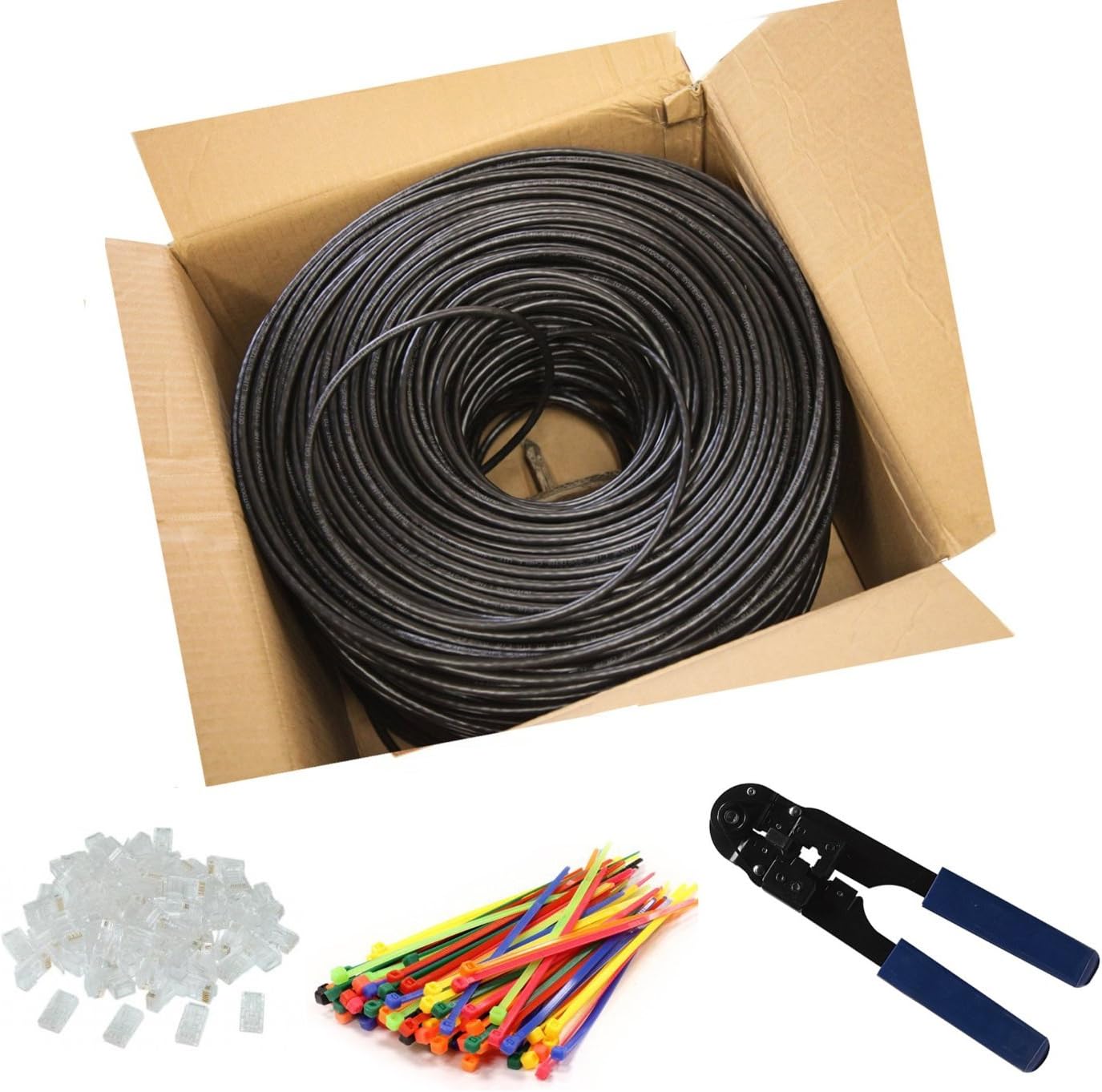 MutecPower 200m CAT6 Outdoor waterproof Direct Burial Ethernet Network Cable, UTP, CCA, 550 Mhz
