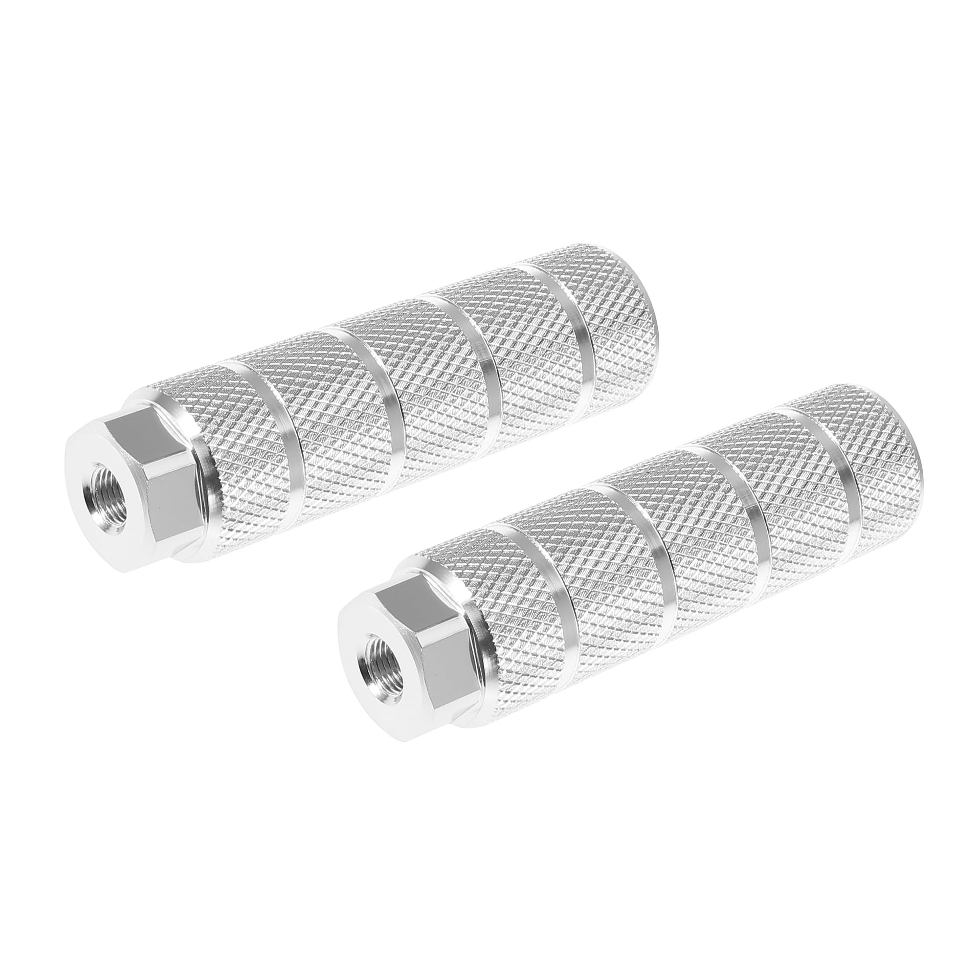 Motoforti Universal Bicycle Rear Foot Pegs Footrest, Silver Tone, 1 Pair