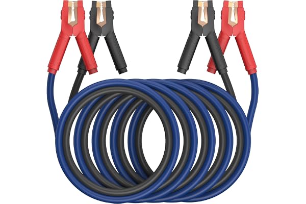 EXTRESPO Heavy Duty Jumper Cables, 0 Gauge 25 Feet 1000Amp Booster Cables, UL Listed Cables for 12V & 24V Cars, SUVs and Truc